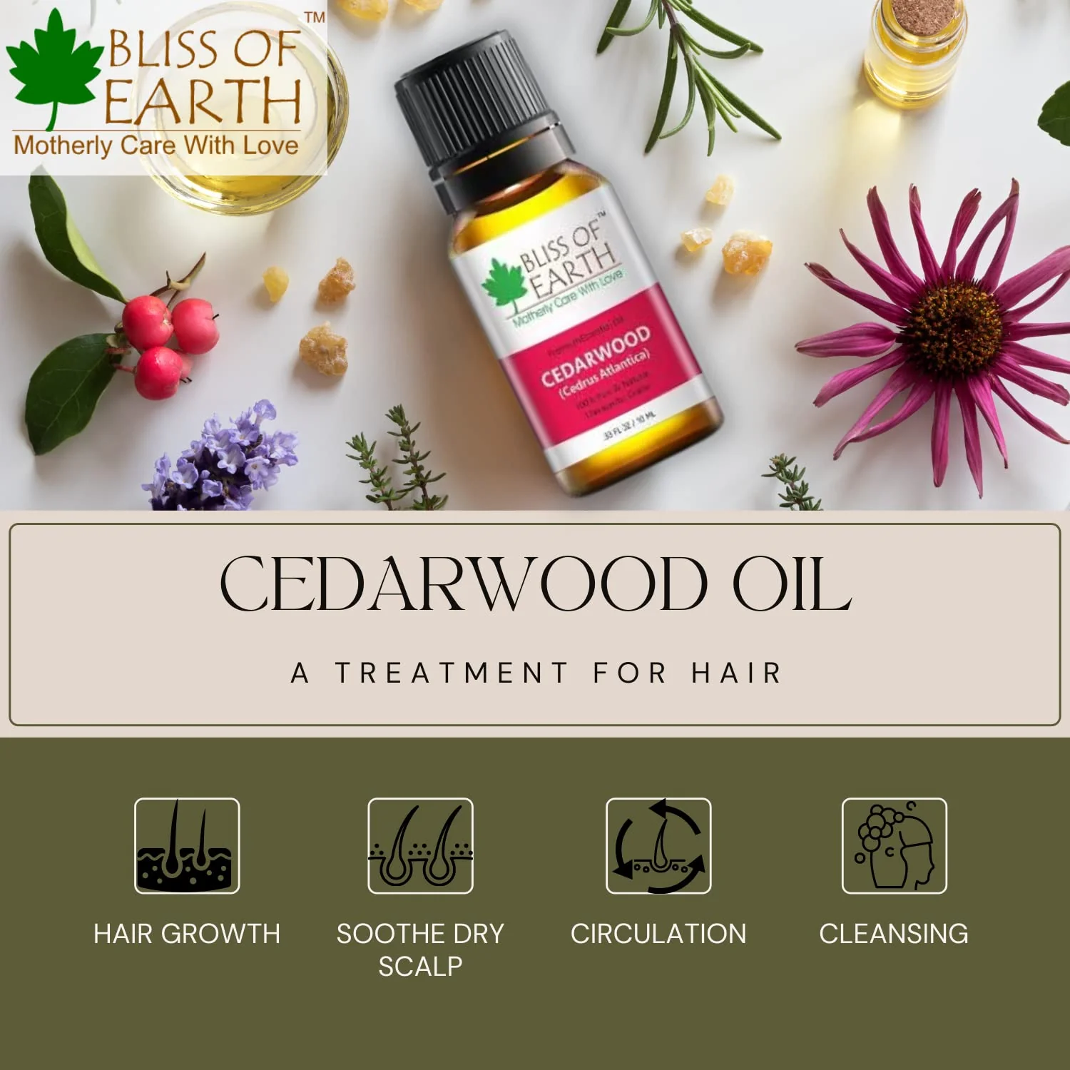 Bliss of Earth 100% Pure Eucalyptus & Cedarwood Essential Oils Combo (10ml) for Mosquito & Bug Repelling (Pack of 2) - Image 3