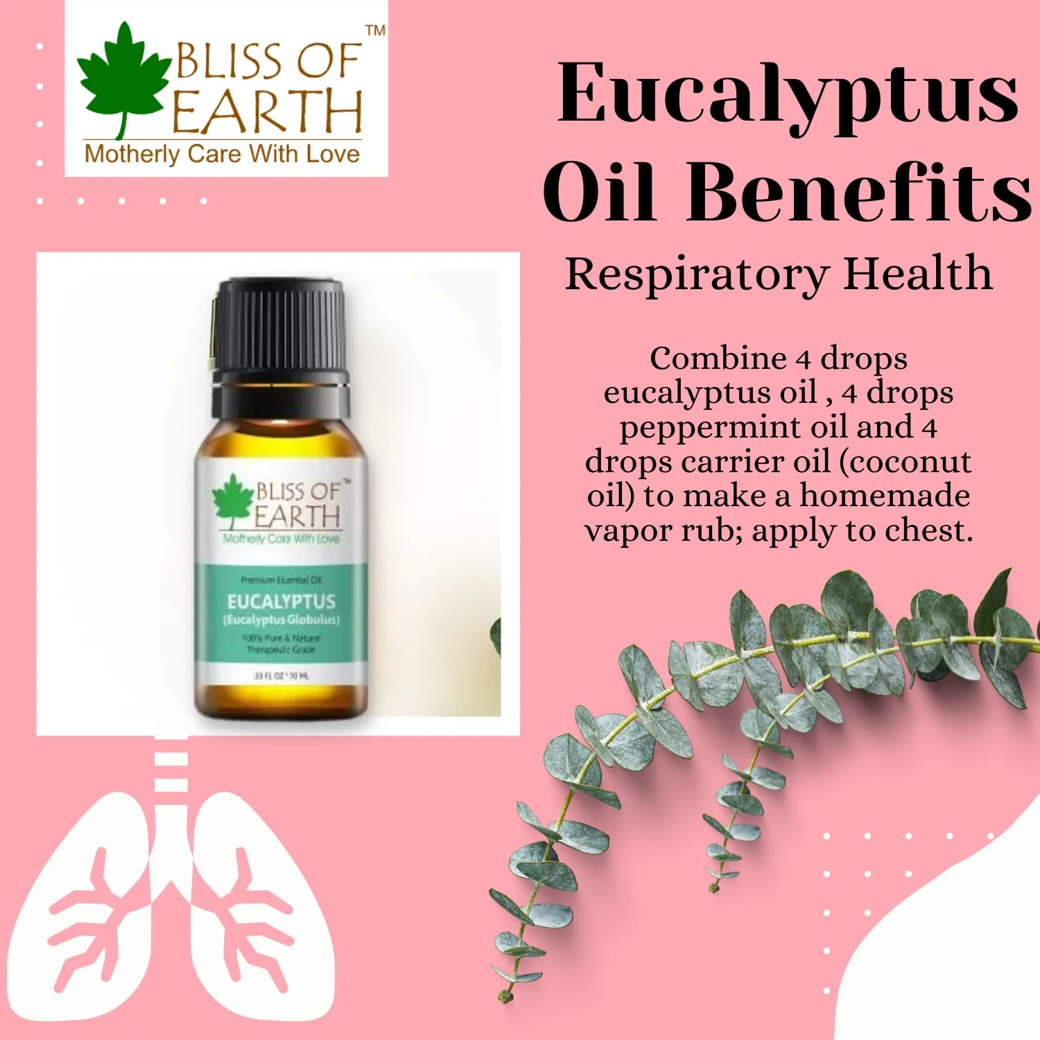 Bliss of Earth 100% Pure Eucalyptus & Cedarwood Essential Oils Combo (10ml) for Mosquito & Bug Repelling (Pack of 2) - Image 5