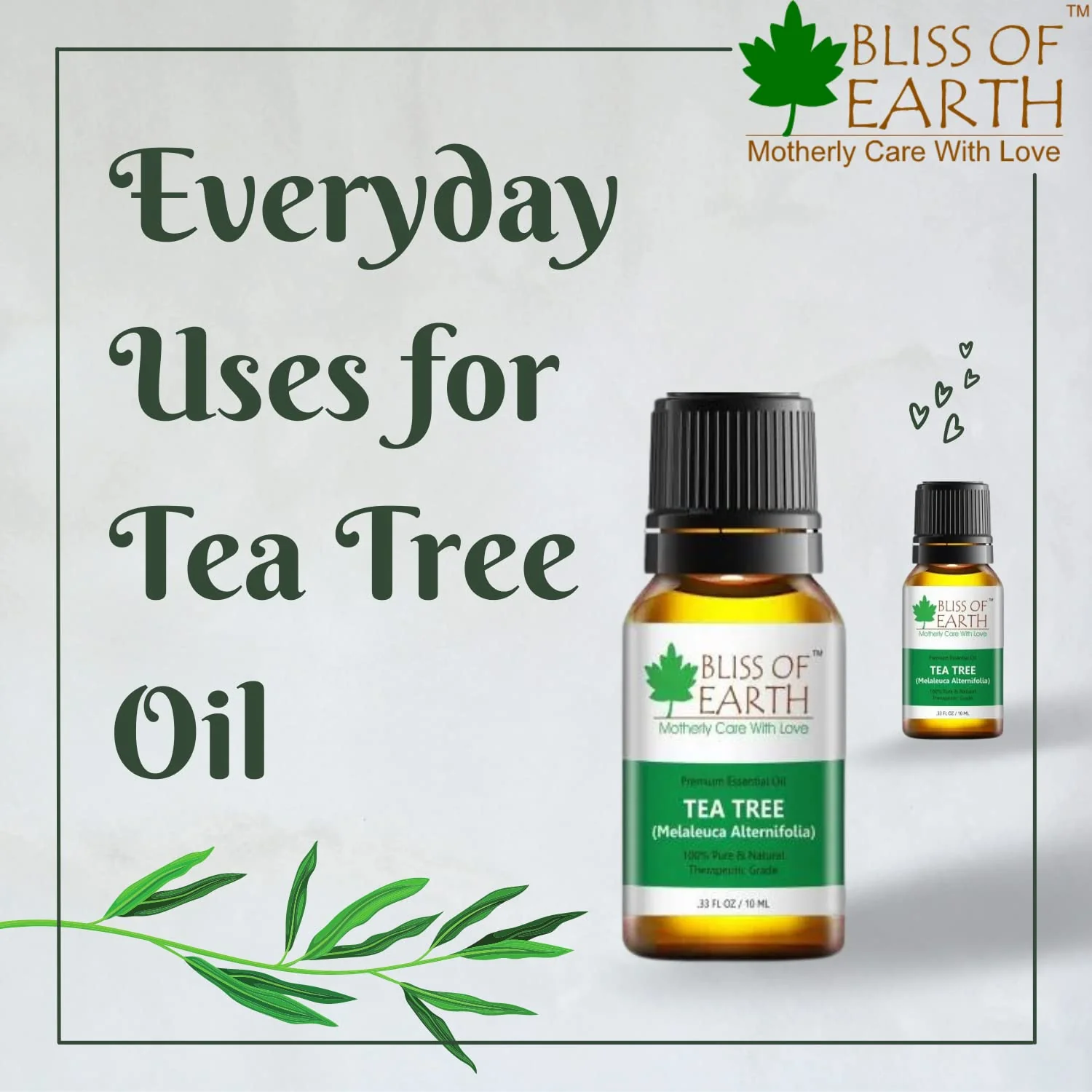 Tea Tree Green & Peppermint Essential Oils Combo (10ml) for Mosquito & Bug Repelling (Pack of 2) - Image 6