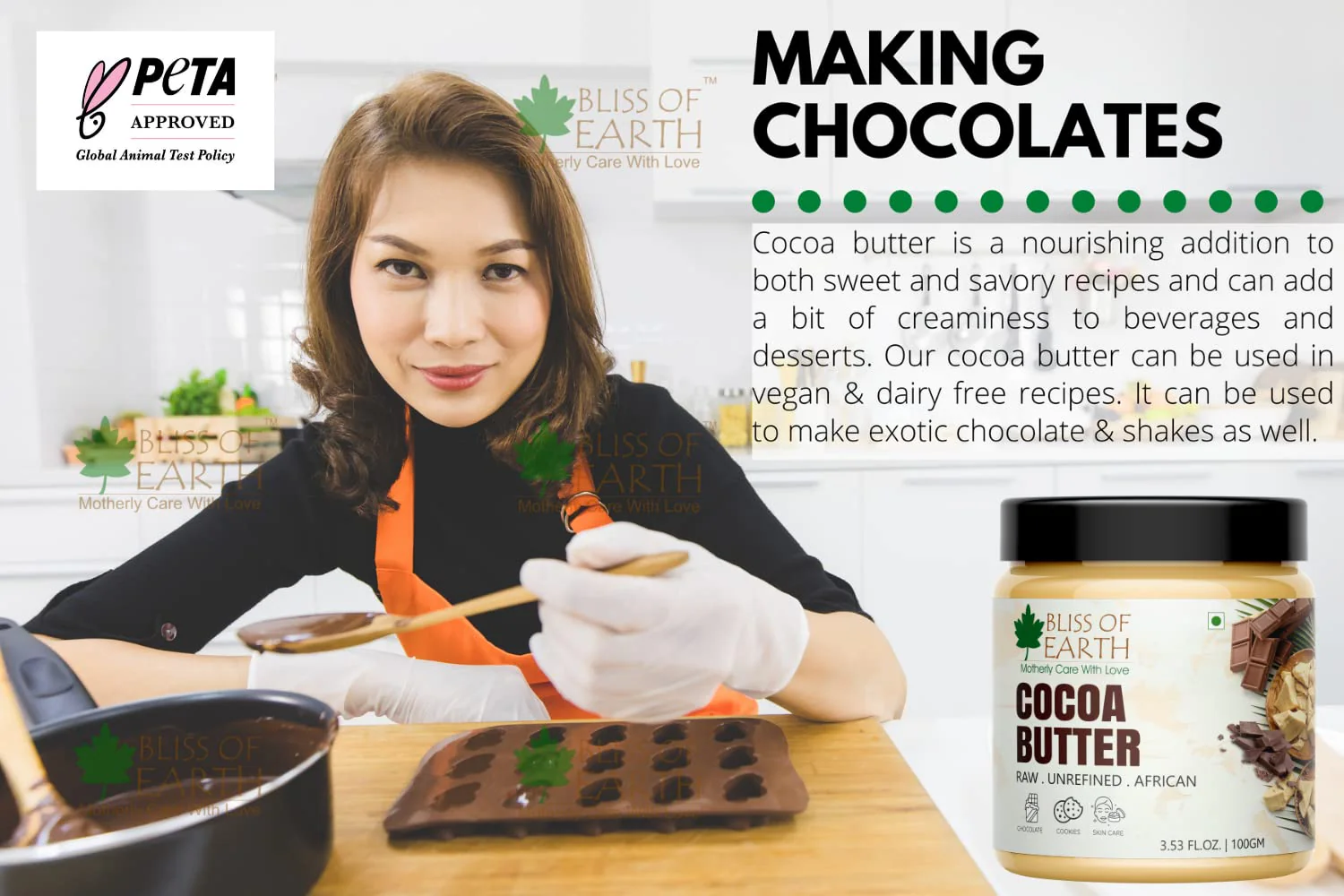Pure Organic African Cocoa Butter 200GM - Image 4
